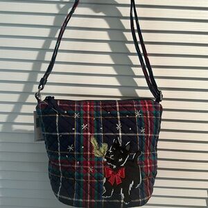 Vera Bradley Holiday Crossbody/Shoulder Bag with inside zip pocket and slips.